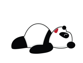 Panda is sleeping , cartoon , stickers © meen_na