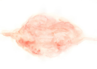 Abstract pink color smoke watercolor hand painting for decoration on background.