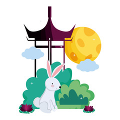 Fototapeta premium Mid autumn festival vector design