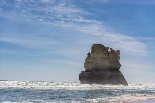 Stunning cliffs, beach and sea on the Great Ocean Road, Victoria, Australia