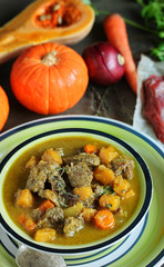 soup with pumpkin and beef. Caribbean Pumpkin Soup.
