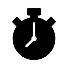 Stopwatch / stop watch timer flat icon, alarm, timer for apps and websites, vector icon EPS 10