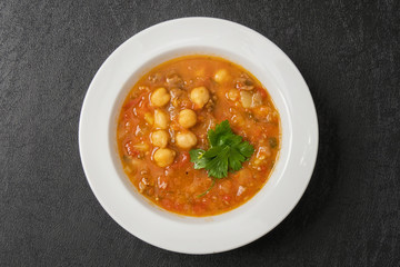 ひよこ豆のスープ モロッコ料理　Moroccan chickpea beans soup