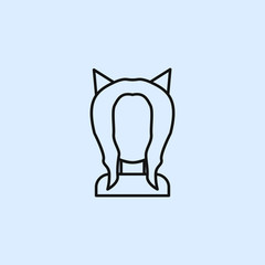 Anime girl icon. Elements of life style icons. Premium quality graphic design icon. Can be used for web, logo, mobile app, UI, UX