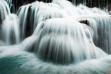 Tad Kuang Si waterfall in Luang Prabang, Loas