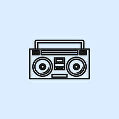 Boom box or radio cassette tape player icon. Elements of life style icons. Premium quality graphic design icon. Can be used for web, logo, mobile app, UI, UX