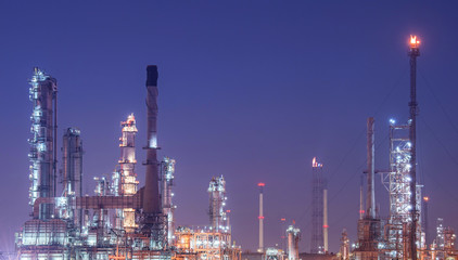 Fototapeta na wymiar Industrial view oil and gas refinery,Detail of equipment oil pipeline steel at night background