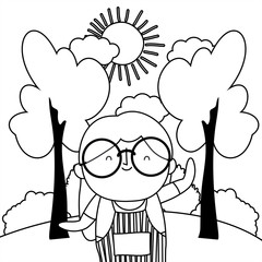 Grandmother cartoon vector design vector illustration