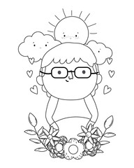 Grandfather cartoon vector design vector illustration