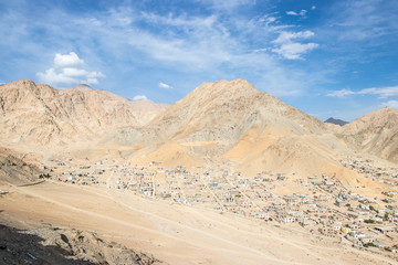 Fototapeta na wymiar Landscape of rural village in Leh, India