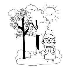 Grandmother cartoon vector design vector illustration