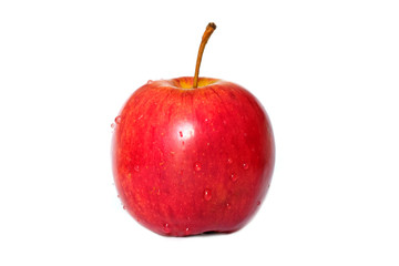 Red apples on a white background. Healthy food concept.
