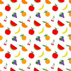 seamless pattern of fruits