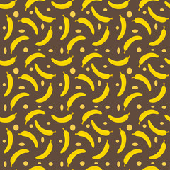 seamless pattern of chocolate bananas