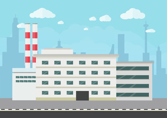 Obraz premium Warehouse and industrial building flat design