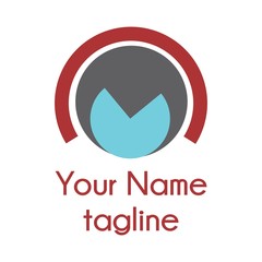 cm, mc, mco initials shape robotic logo and icon