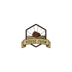 house farmer vintage logo
