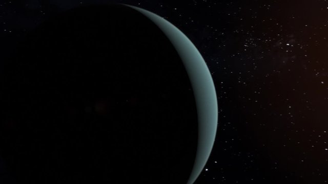 Realistic CGI Uranus  Planet Flyby.