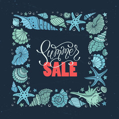 Fototapeta premium sea shells illustration