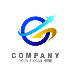 G letter arrow icon vector logo template illustration design, swoosh logo and letter g icon, line icon template