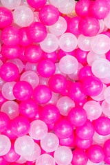 colorful plastic balls on children's playground  pool for children leisure activity games on colorful  background