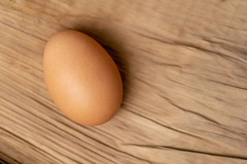 Chicken eggs on dry leaves.soft focus.
