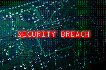 Cyber Security conceptual image with circuit board as background