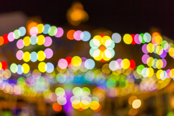 blur of light at carnival festival night market