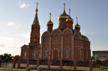 Fototapeta na wymiar New Christian Church in Aktobe, Kazakhstan
