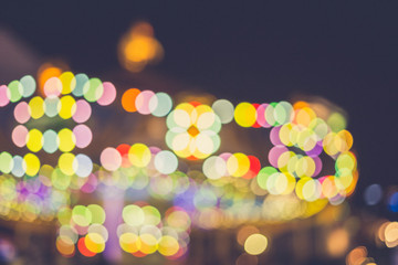 blur of light at carnival festival night market