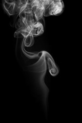 Obraz premium White smoke abstract on black background, fire design