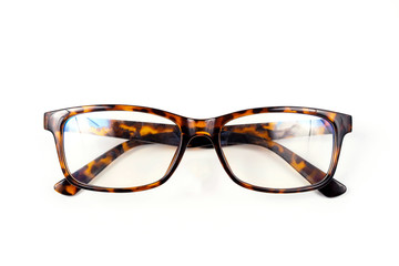 Beautiful eye glasses on white blackground