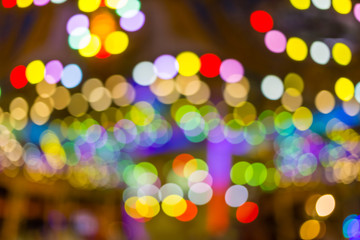 blur of light at carnival festival night market