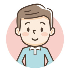 笑顔の若い男性