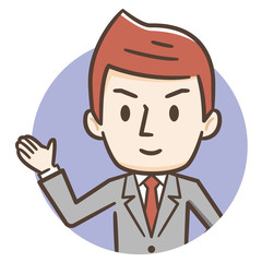 笑顔の若い男性