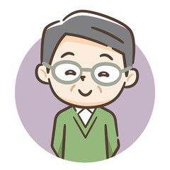 笑顔のシニア男性