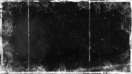 Stof per meter Texture of scratches, chips, scuffs, dirt on old aged surface . Old, vintage film effect overlays. © Victor