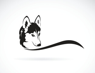 Vector of siberian husky dog head design on white background. Pet. Animal. Easy editable layered vector illustration. © yod67