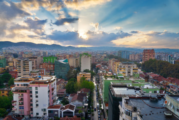 Fototapeta premium The Colorful Capital City of Albania, Tirana