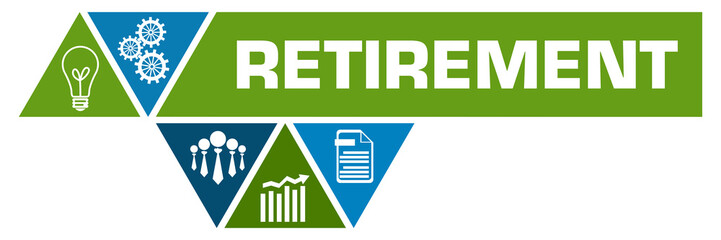 Retirement Green Blue Triangle Polygon Horizontal 