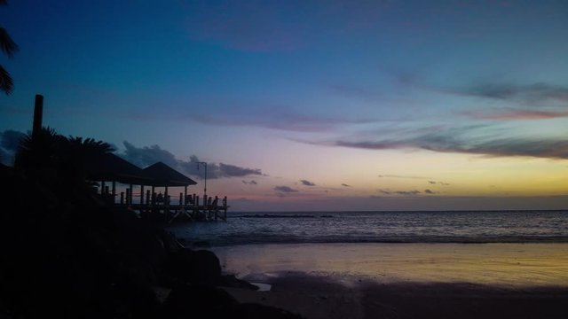 Panning Time Lapse of a sunset in Western Samoa