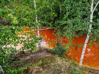 Red river from clay deposits. Unusual pizzaz