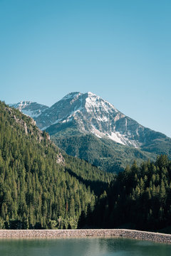 Tibble Fork Reservoir, on the Alpine Loop Scenic Byway, in Uinta-Wasatch-Cache National Forest, Utah