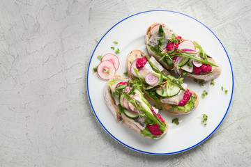 Smorrebrod, traditional Danish open face sanwiches