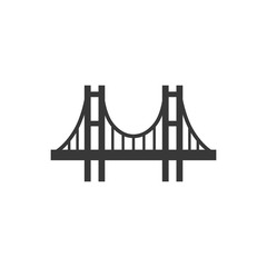 vector icon of black bridge