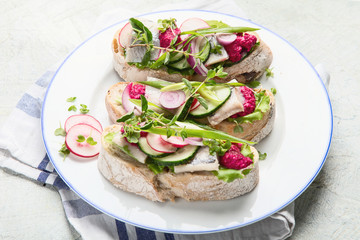 Smorrebrod, traditional Danish open face sanwiches