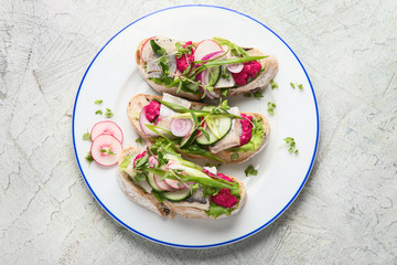 Smorrebrod, traditional Danish open face sanwiches