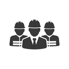 vector icons of construction man worker