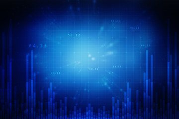 2d rendering Stock market online business concept. business Graph 