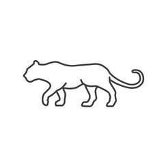 line icon of a tiger